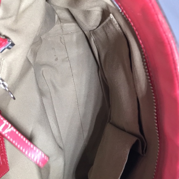 Red Leather Coach Purse - Picture 4 of 8